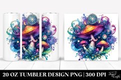 Magical Celestial Mushroom Clipart, High-Res 20 Oz Tumbler Product Image 1