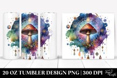 Magical Celestial Mushroom Clipart, High-Res 20 Oz Tumbler Product Image 1