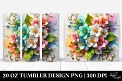 Colorful Floral Swirls,like Insertions | 20 Oz Tumbler Product Image 1