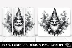 Washed Watercolor Gnome Tumbler Design Product Image 1