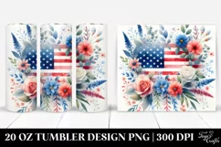 Washed Watercolor Flowers | 20 oz Tumbler Product Image 1