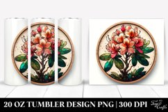 Wooden Stained Rhododendron | 20 Oz Tumbler Product Image 1