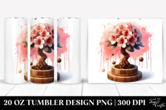 Wooden Stained Rhododendron | 20 Oz Tumbler Product Image 1