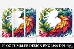 Abstract Bird Leaves. 20 oz Tumbler Design Product Image 1