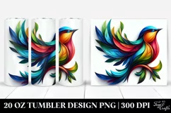 Abstract Bird Leaves. 20 oz Tumbler Design Product Image 1