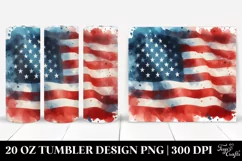 Washed Watercolor Flag | 20 oz Tumbler Product Image 1