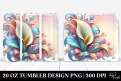 Abstract Glossy Calla Lily Tumbler | 20 oz Tumbler Product Image 1