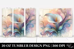 Abstract Glossy Calla Lily Tumbler | 20 oz Tumbler Product Image 1