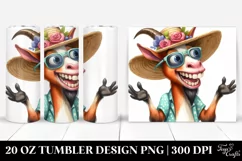 Funny Horse Goat with Sun Hat, High-Quality Clipart Product Image 1