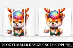 Shiba Inu with Tea Cup PNG Product Image 1