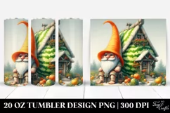 Fairy Tale Gnome in Orange Hat | 20 Oz Tumbler Product Image 1