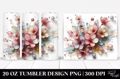Pastel Glossy Cherry Blossom 20 Oz Tumbler Product Image 1