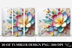 Colorful Freesia on Marble Background | 20 Oz Tumbler Product Image 1
