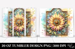 Stained Sunflower Tumbler | 20 oz Tumbler Product Image 1