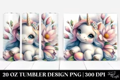 Baby Unicorn Magnolia | 20 oz Tumbler Product Image 1