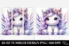 Baby Unicorn Lavender | 20 oz Tumbler Product Image 1