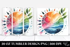 Colorful Watercolor Sun | 20 Oz Tumbler Product Image 1