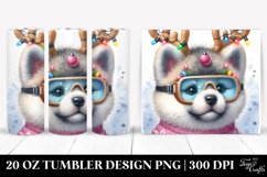 Festive Akita with Sky Goggles PNG Product Image 1