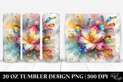 Colorful Freesia Marble Splash | 20 Oz Tumbler Product Image 1