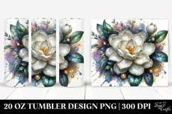 Detailed Glossy Gardenia with Golden Insertions | 20 Oz Product Image 1