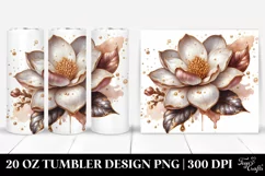 Detailed Glossy Gardenia with Golden Insertions | 20 Oz Product Image 1