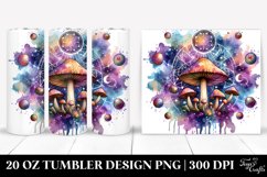 Vibrant Celestial Mushroom Clipart, Transparent 20 Oz Product Image 1