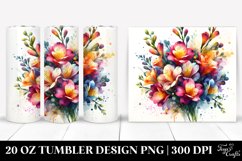 Vibrant Bouquet with Freesia | 20 Oz Tumbler Product Image 1