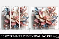 Abstract Pastel Glossy Magnolia | 20 oz Tumbler Product Image 1