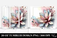 Abstract Pastel Glossy Magnolia | 20 oz Tumbler Product Image 1