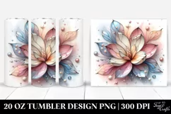 Abstract Pastel Glossy Magnolia | 20 oz Tumbler Product Image 1