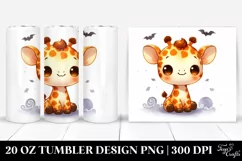 Cute Giraffe in Halloween PNG Product Image 1