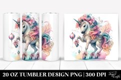 Colorful Baby Unicorn With Harlem Ballroom. 20 Oz Tumbler Product Image 1