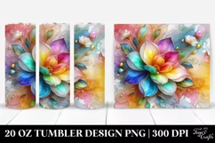 Colorful Gardenia Marble Splash | 20 Oz Tumbler Product Image 1