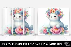 Pastel Cartoon Seal | 20 oz Tumbler Product Image 1