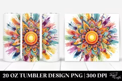 Colorful Sun with Sunflower PNG Product Image 1