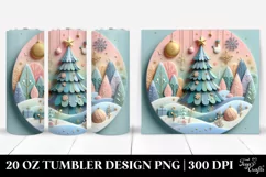 Colorful Christmas Tree Clipart, High-Res 20 Oz Tumbler Product Image 1