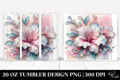 Abstract Pastel Azalea | 20 oz Tumbler Product Image 1