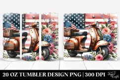 Vintage Rusted Scooter Flowers | 20 oz Tumbler Product Image 1