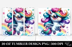 Vibrant Jumping Unicorn | 20 oz Tumbler Product Image 1