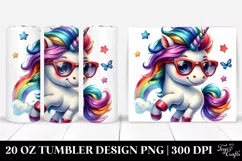 Vibrant Jumping Unicorn | 20 oz Tumbler Product Image 1