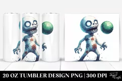 Simple Zombie Watercolor 20 Oz Tumbler Product Image 1