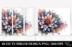 Pastel Shiny Dahlia Clipart 20 Oz Tumbler Product Image 1