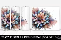 Pastel Shiny Dahlia Clipart 20 Oz Tumbler Product Image 1