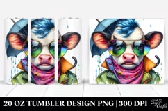 Cute Baby Cow Playing | 20 oz Tumbler Product Image 1