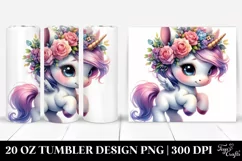 Cute Baby Unicorn Playing | 20 oz Tumbler Product Image 1