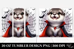 Funny Baby Otter with Fangs 20 Oz Tumbler Product Image 1