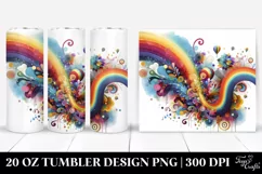 Whimsical Vibrant Rainbow 20 Oz Tumbler Product Image 1