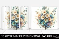 Pastel Wooden Delphinium | 20 Oz Tumbler Product Image 1