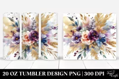 Colorful Violet Abstract Bouquet | 20 Oz Tumbler Product Image 1