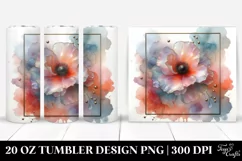 Abstract Pastel Poppy | 20 oz Tumbler Product Image 1